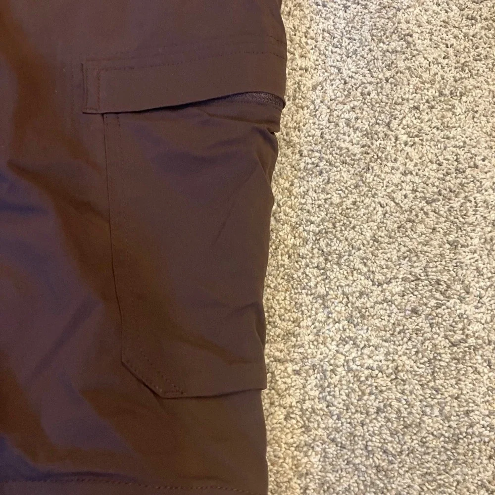 REI Co-op Sahara Convertible Cargo Hiking Pants Mens 36x32 Brown Relaxed Fit